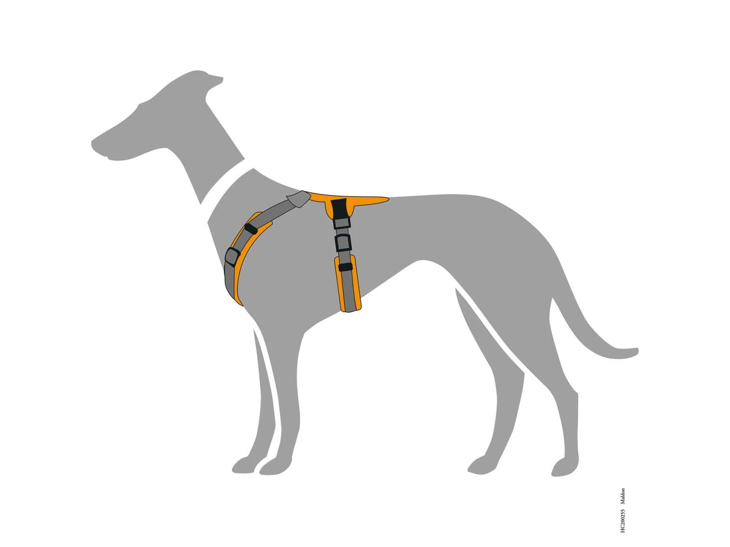 Hunter Hundegeschirr Maldon Orange/grau 8 Hunter Hundegeschirr Maldon Orange/grau – Bild 6
