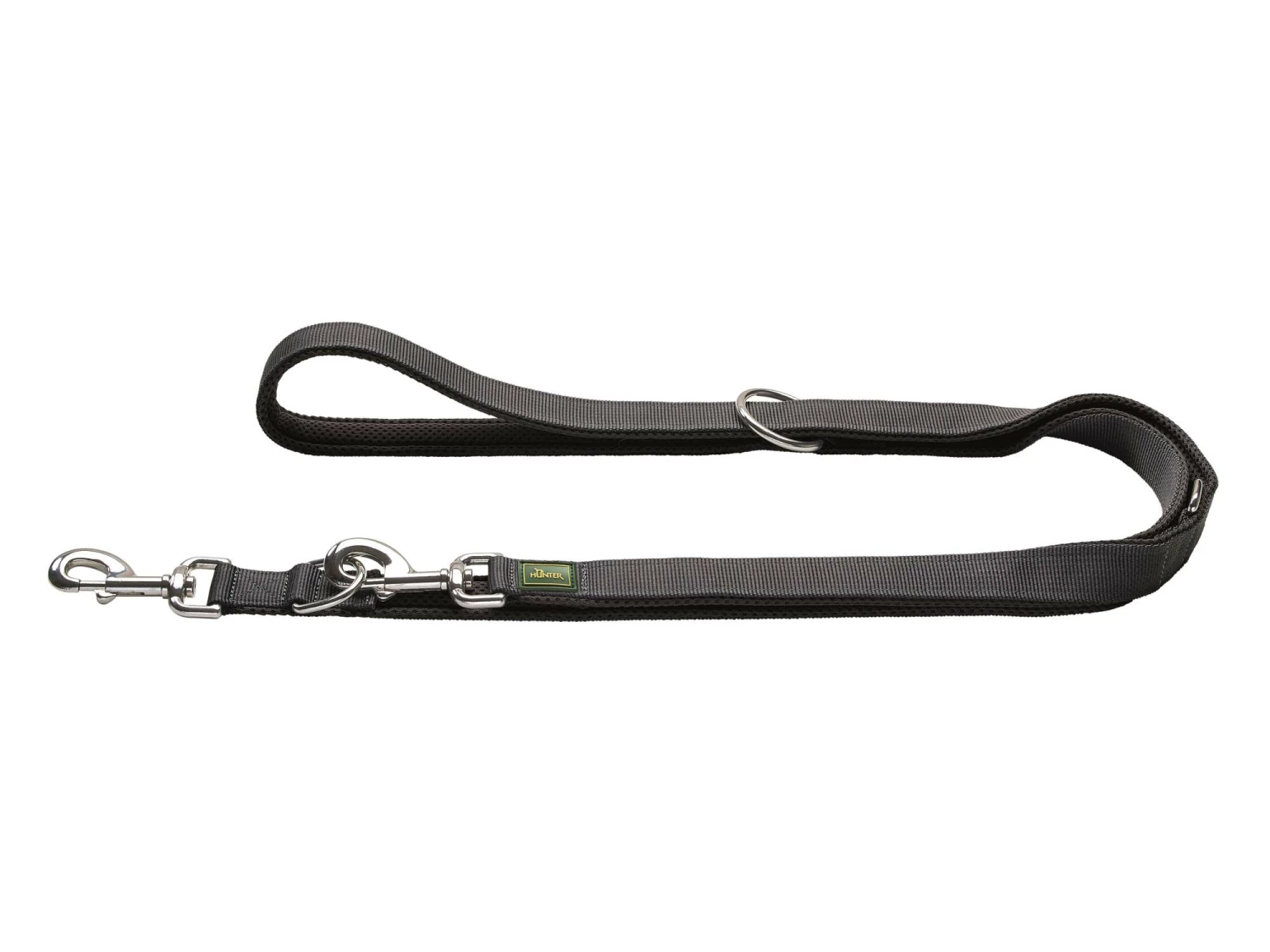 Hunter Verstellbare Hundeleine Maldon Schwarz/grau 3 Hunter Verstellbare Hundeleine Maldon Schwarz/grau