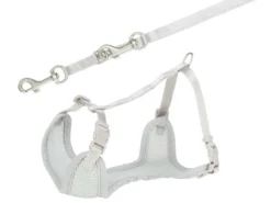 Trixie Junior Welpen-Softgeschirr Mit Leine Hellgrau