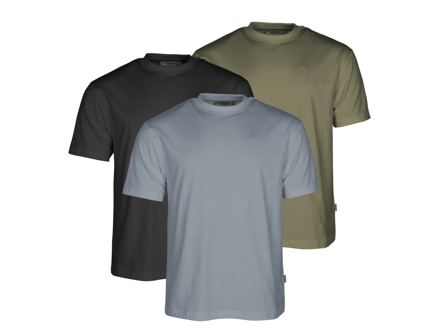Pinewood 3-er Pack T-Shirts Olive/shadow Blue/black 2 Pinewood 3-er Pack T-Shirts Olive/shadow Blue/black