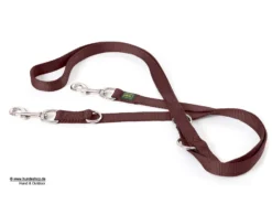 Hunter Verstellbare Hundeleine Nylon Strong Braun