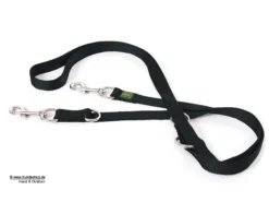 Hunter Verstellbare Hundeleine Nylon Strong Schwarz