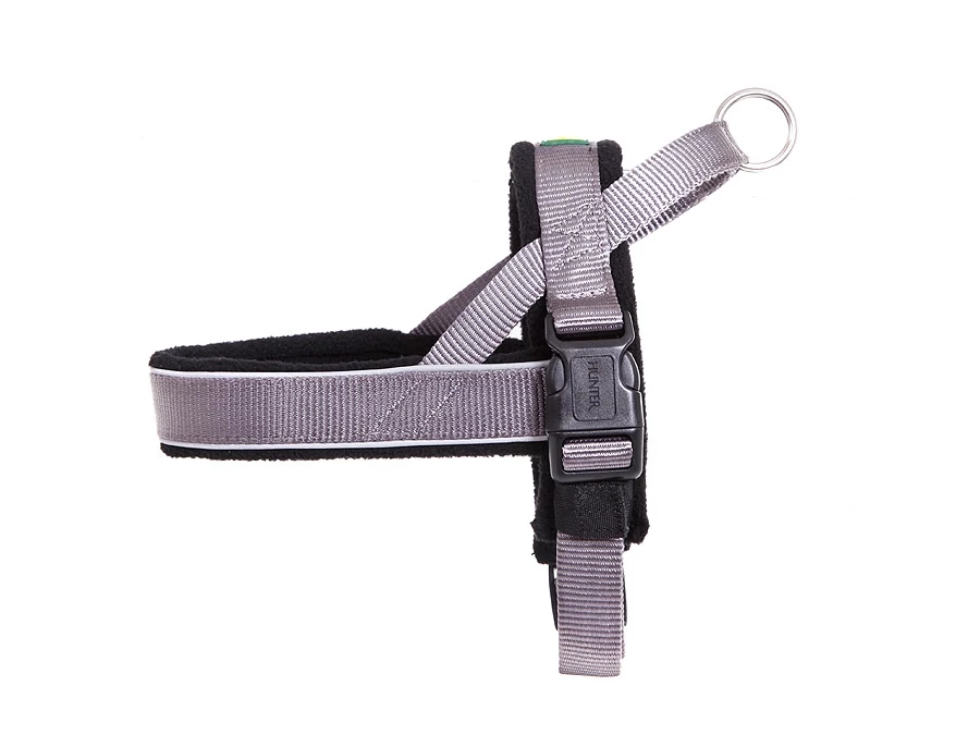 Hunter Norwegergeschirr Racing Gepolstert Grau/schwarz 3 Hunter Norwegergeschirr Racing Gepolstert Grau/schwarz