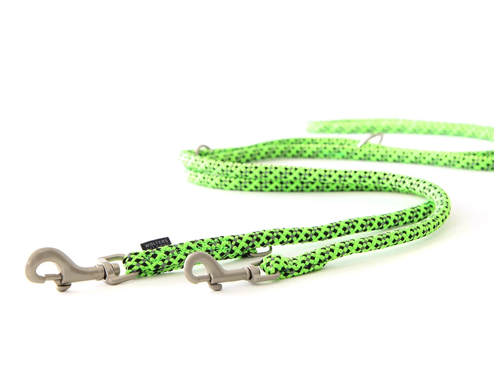 Wolters Everest Hundeleine Reflektierend Lime/schwarz 4 Wolters Everest Hundeleine Reflektierend Lime/schwarz – Bild 2