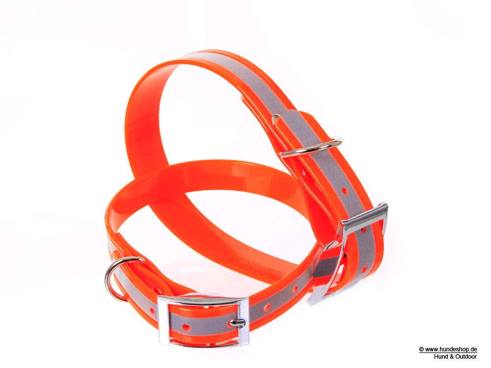 Relaxoo Biothane Reflex Hundehalsband Orange 19mm Breit 4 Relaxoo Biothane Reflex Hundehalsband Orange 19mm Breit – Bild 2