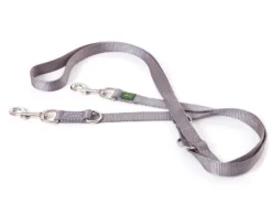 Hunter Verstellbare Hundeleine Nylon Strong Grau