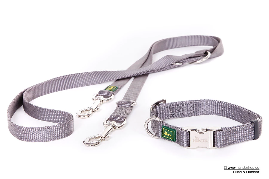 Hunter Verstellbare Hundeleine Nylon Strong Grau 5 Hunter Verstellbare Hundeleine Nylon Strong Grau – Bild 3