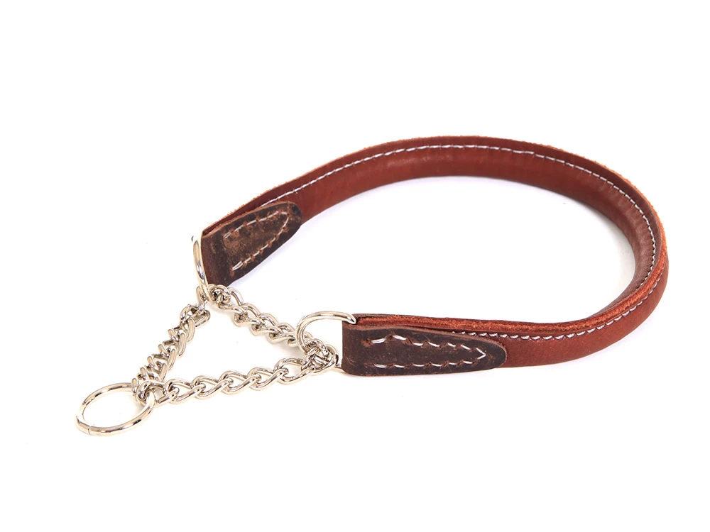 Yakleder Hundehalsband Braun 3 Yakleder Hundehalsband Braun