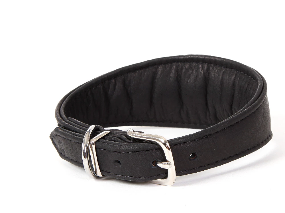 Windhunde Halsband Luxor Nappaleder Schwarz 4 Windhunde Halsband Luxor Nappaleder Schwarz – Bild 2