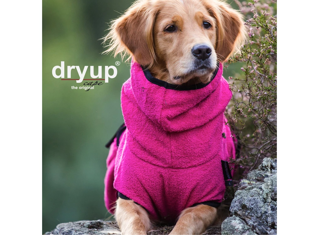 Dryup Cape Hundebademantel Pink 3 Dryup Cape Hundebademantel Pink