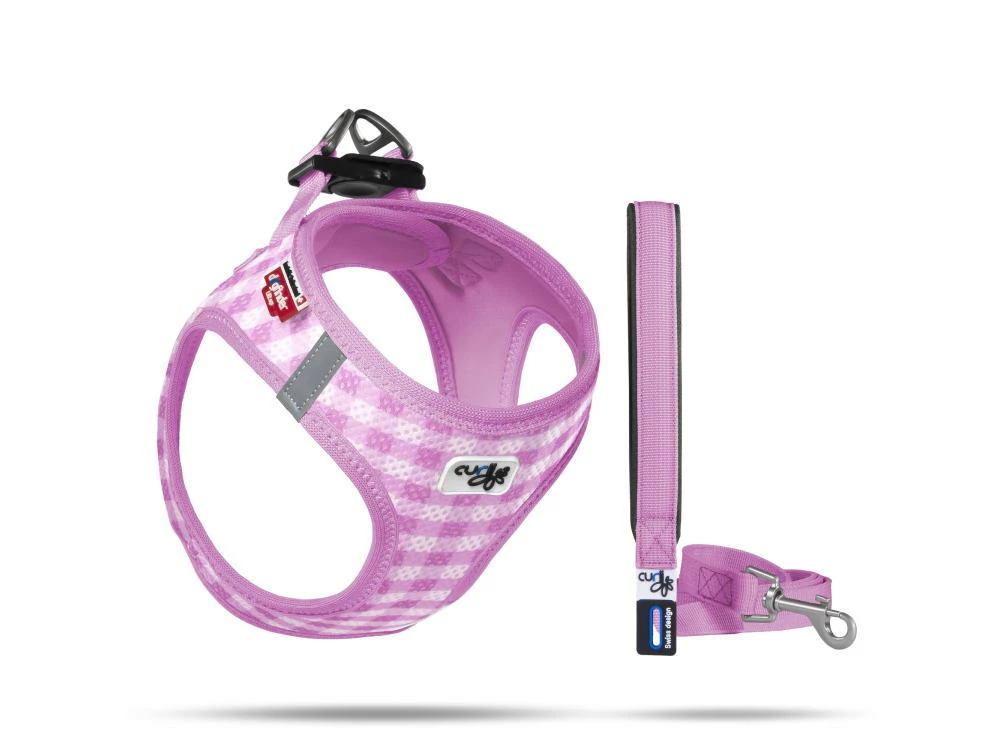 Curli Welpengeschirr Air-Mesh Mit Leine Pink 3 Curli Welpengeschirr Air-Mesh Mit Leine Pink