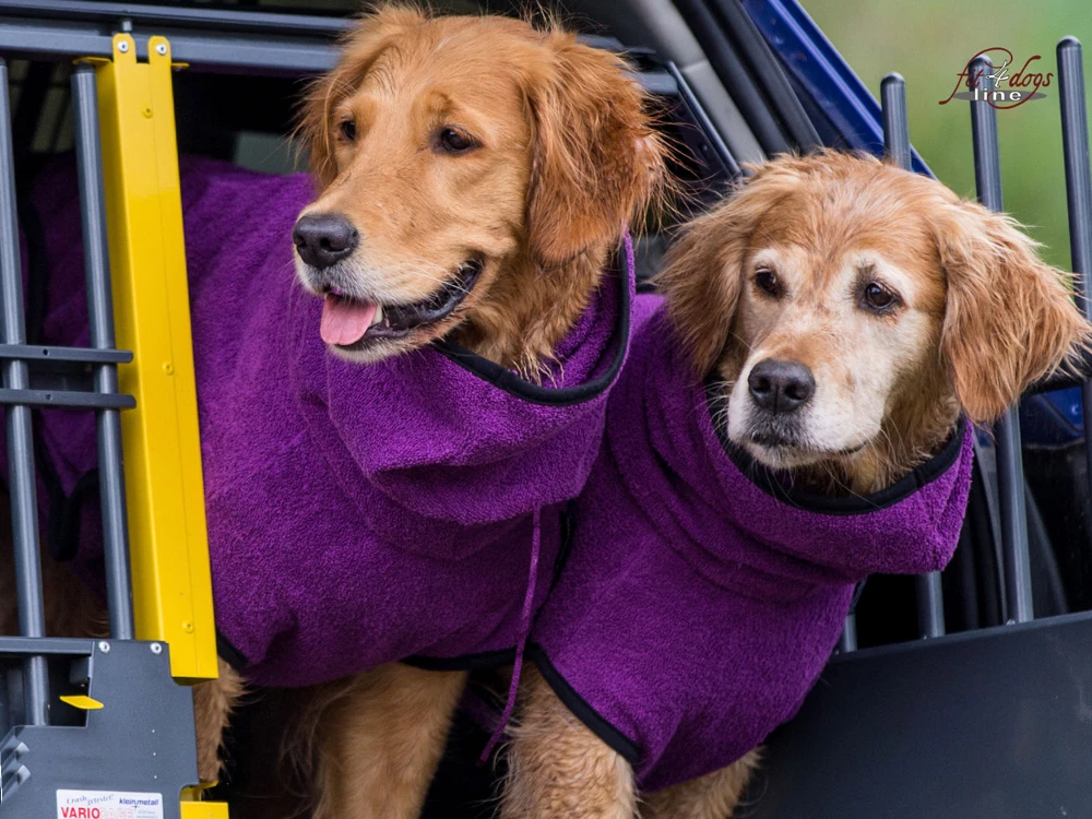 Dryup Cape Hundebademantel Bilberry 4 Dryup Cape Hundebademantel Bilberry – Bild 2