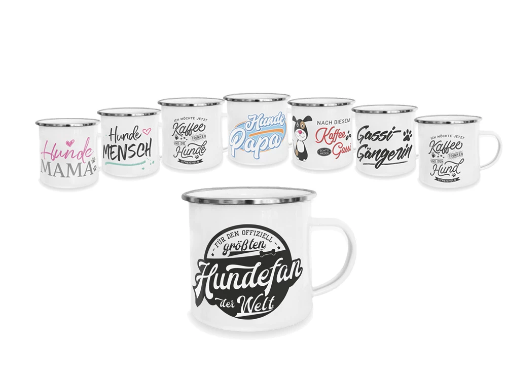 Pfotenschild Emaille-Tasse Größter Hundefan Der Welt 4 Pfotenschild Emaille-Tasse Größter Hundefan Der Welt – Bild 2