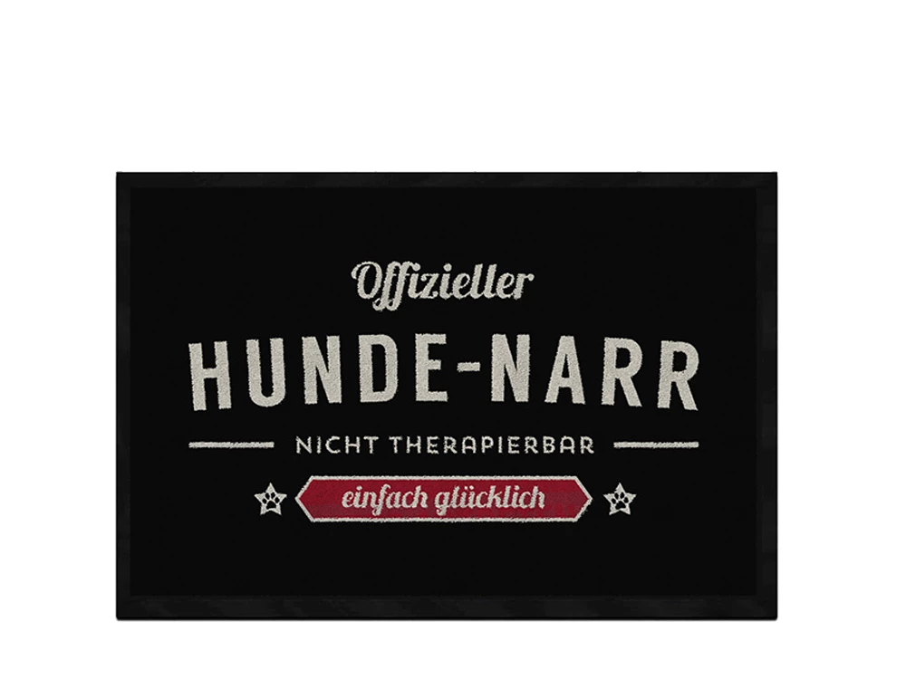 Pfotenschild Design Fußmatte Hunde-Narr 3 Pfotenschild Design Fußmatte Hunde-Narr