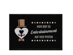 Pfotenschild Design Fußmatte Entertainment Auf Vier Pfoten