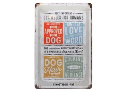 Pfotenschild Dog Rules 20x30 Cm