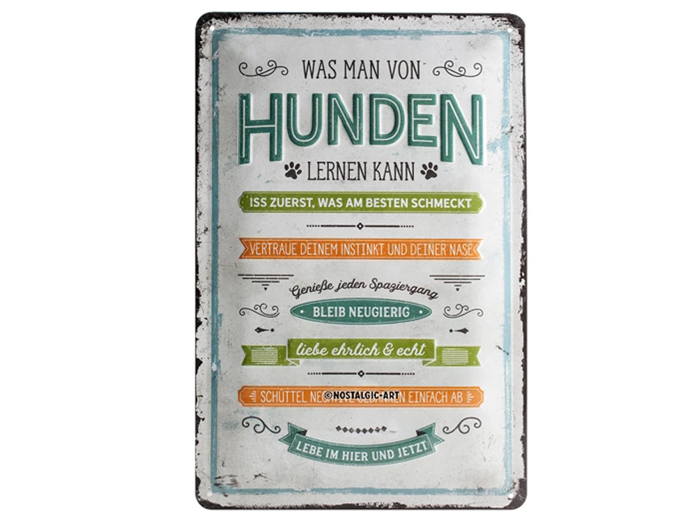 Pfotenschild Von Hunden Lernen 20x30 Cm 3 Pfotenschild Von Hunden Lernen 20x30 Cm