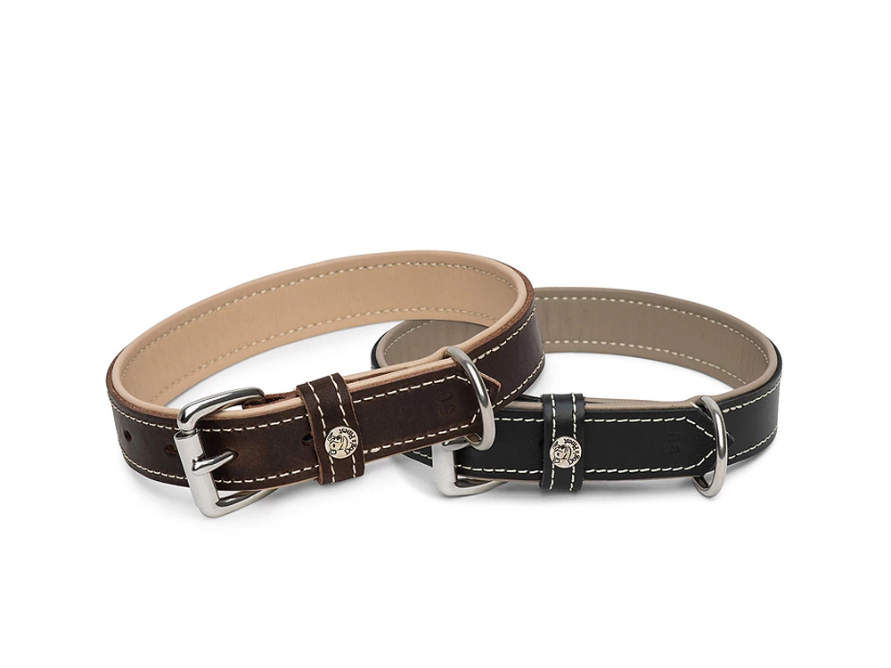 Hundehalsband Traumfänger Rind-Lammleder Schwarz/kiesel 4 Hundehalsband Traumfänger Rind-Lammleder Schwarz/kiesel – Bild 2