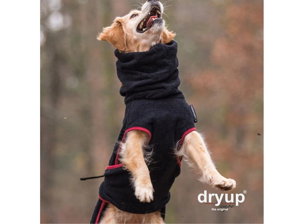 Dryup Cape Hundebademantel Schwarz 6 Dryup Cape Hundebademantel Schwarz – Bild 4
