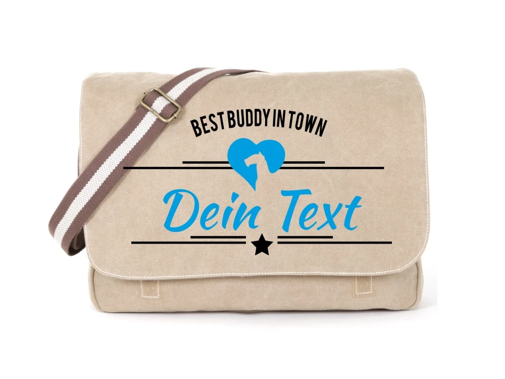Airedale Canvas Tasche Sahara Best Buddy 3 Airedale Canvas Tasche Sahara Best Buddy