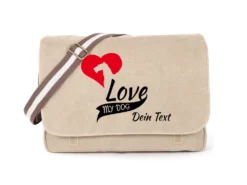 Airedale Canvas Tasche Sahara My Dog Love