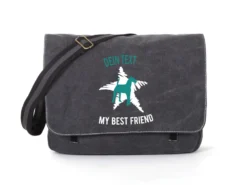 Airedale Canvas Tasche Schwarz Dog Star