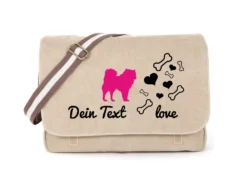 Akita Canvas Tasche Sahara Bones & Hearts