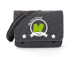 Akita Canvas Tasche Schwarz