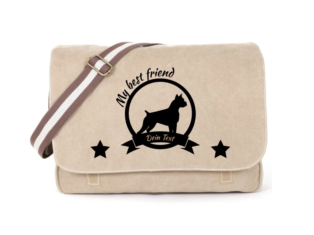American Staffordshire Terrier Canvas Tasche Sahara 3 American Staffordshire Terrier Canvas Tasche Sahara