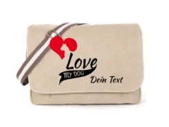 American Staffordshire Terrier Canvas Tasche Sahara My Dog Love