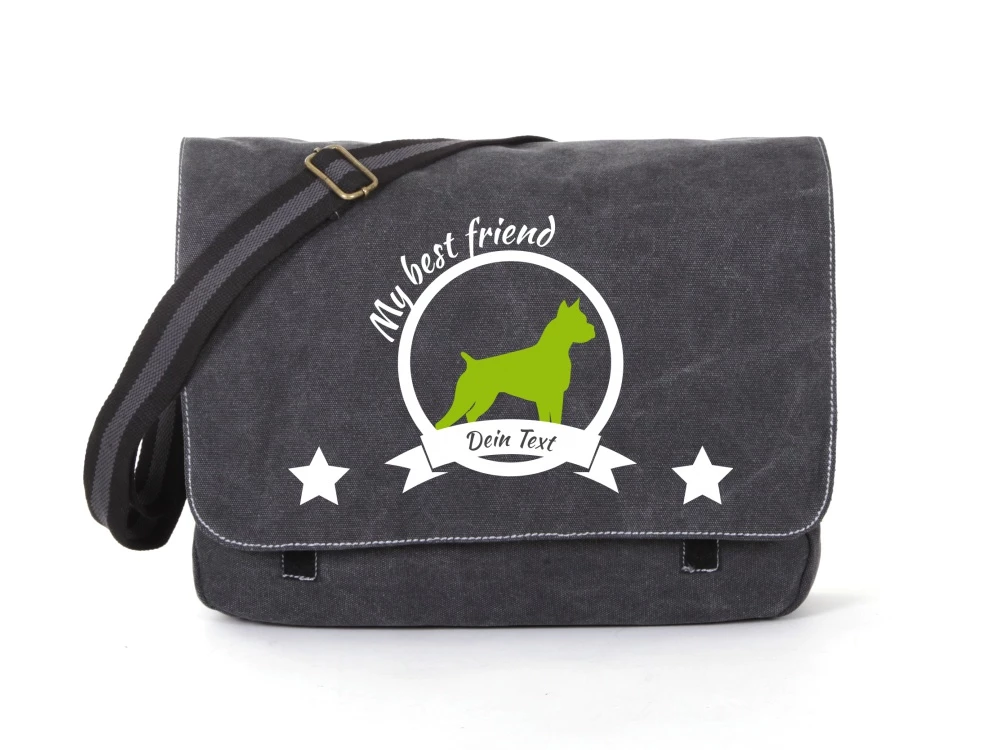 American Staffordshire Terrier Canvas Tasche Schwarz 3 American Staffordshire Terrier Canvas Tasche Schwarz