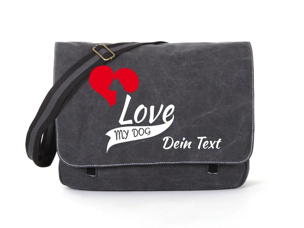 American Staffordshire Terrier Canvas Tasche Schwarz My Dog Love 3 American Staffordshire Terrier Canvas Tasche Schwarz My Dog Love