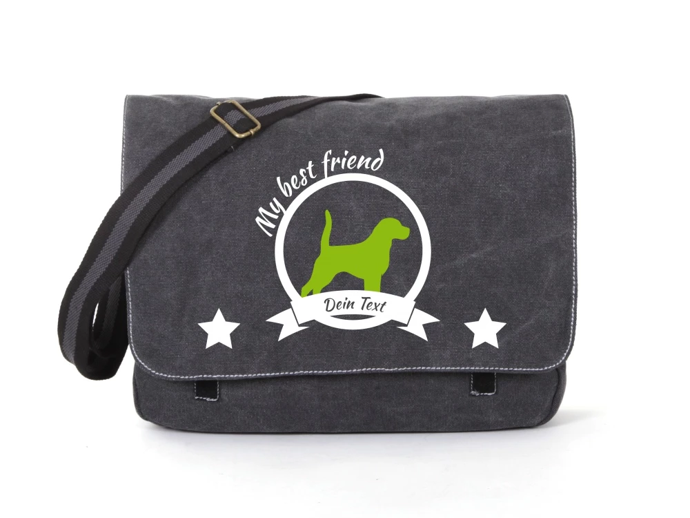 Beagle Canvas Tasche Schwarz 3 Beagle Canvas Tasche Schwarz