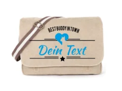Boston Terrier Canvas Tasche Sahara Best Buddy
