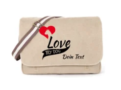 Boxer Canvas Tasche Sahara My Dog Love