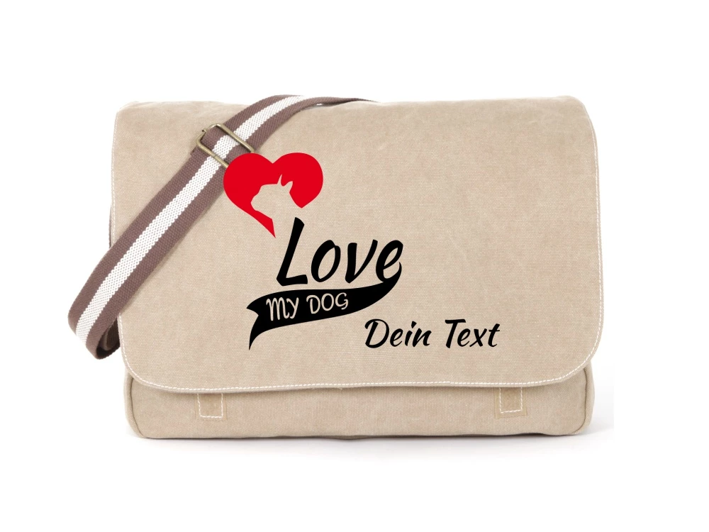 Bulldogge Canvas Tasche Sahara My Dog Love 3 Bulldogge Canvas Tasche Sahara My Dog Love
