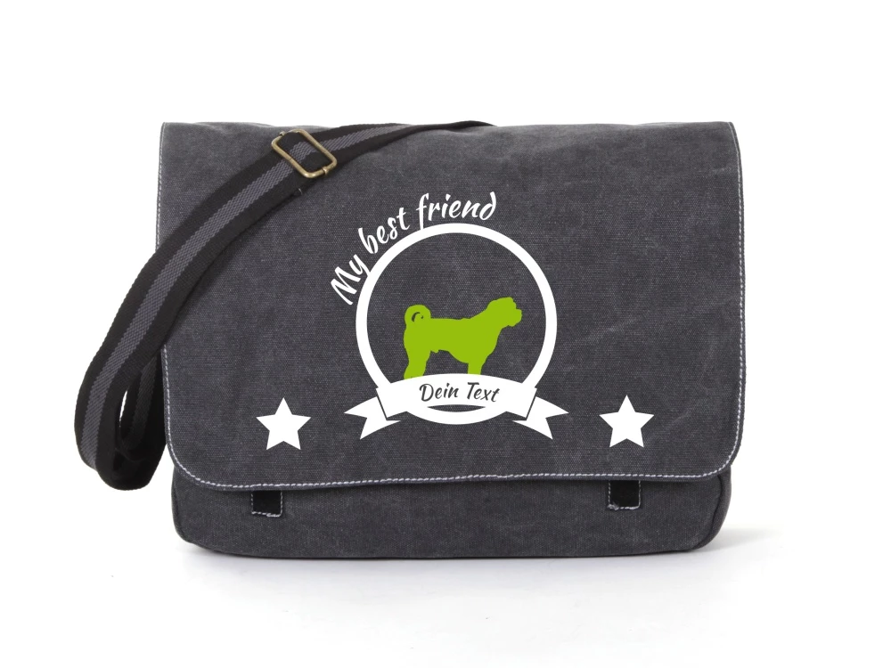 Bullmastiff Canvas Tasche Schwarz 3 Bullmastiff Canvas Tasche Schwarz