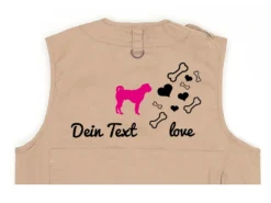 Bullmastiff Hundesport Weste Khaki Bones & Hearts