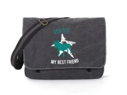 Bullterrier Canvas Tasche Schwarz Dog Star