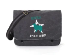 Collie Canvas Tasche Schwarz Dog Star