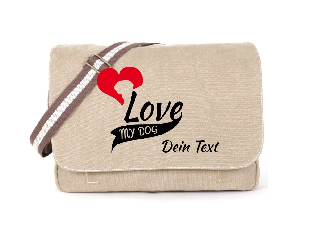 Dackel Canvas Tasche Sahara My Dog Love 3 Dackel Canvas Tasche Sahara My Dog Love