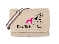 Deutsche Dogge Canvas Tasche Sahara Bones & Hearts