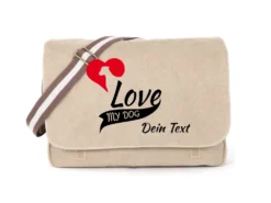 Deutsche Dogge Canvas Tasche Sahara My Dog Love