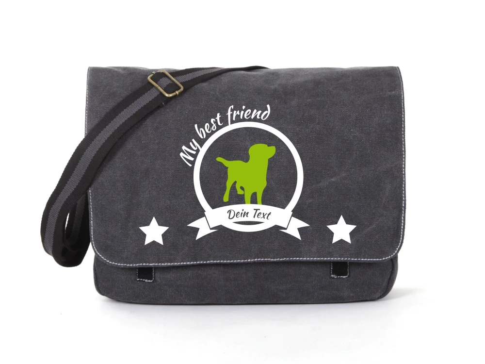 Labrador Canvas Tasche Schwarz 3 Labrador Canvas Tasche Schwarz