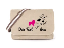 Spaniel Canvas Tasche Sahara Bones & Hearts