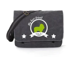 Spaniel Canvas Tasche Schwarz