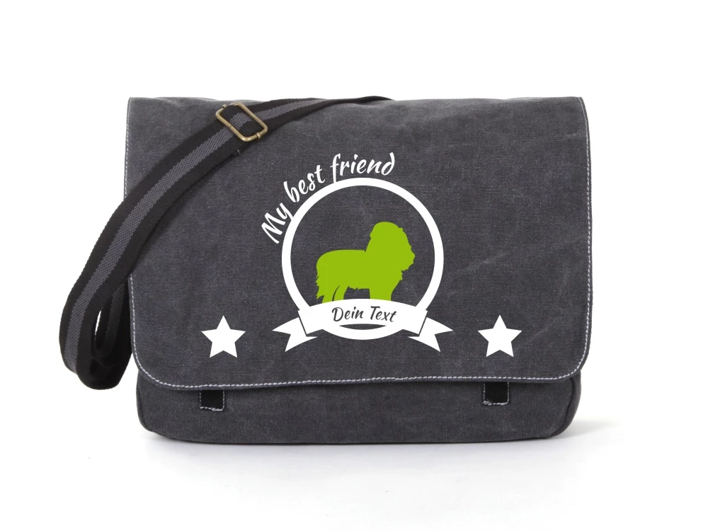 Spaniel Canvas Tasche Schwarz 3 Spaniel Canvas Tasche Schwarz