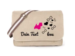 Westhigland Terrier Canvas Tasche Sahara Bones & Hearts