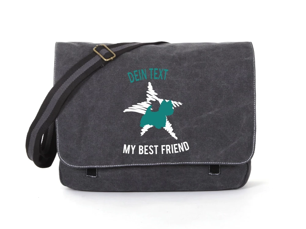 Westhigland Terrier Canvas Tasche Schwarz Dog Star 3 Westhigland Terrier Canvas Tasche Schwarz Dog Star