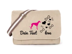 Windhund Canvas Tasche Sahara Bones & Hearts